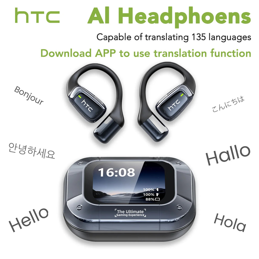 NE25 AI Translator Earbuds with Touchscreen Case