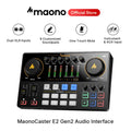 MaonoCaster E2 Gen2 Audio Interface Mixer with Dual XLR Input for Dual Podcast Live Streaming Gaming Audio Interfaces Sound Card