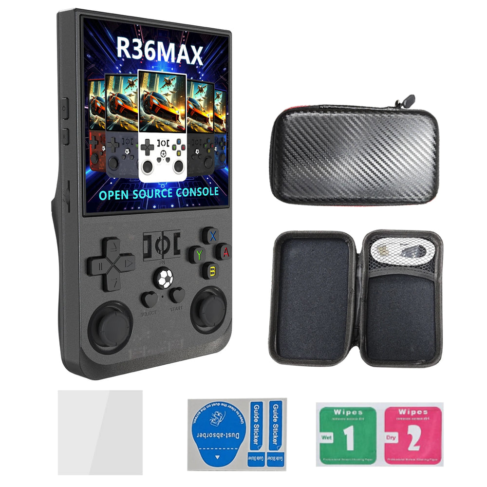 R36Max Retro Handheld Console, 4" IPS