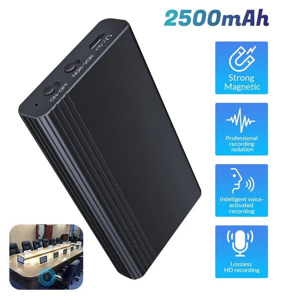 500Hour Mini Activated Voice Recorder Digital Audio Magnetic MP3 Player High-capacity battery Noise Reduce Sound Dictaphone