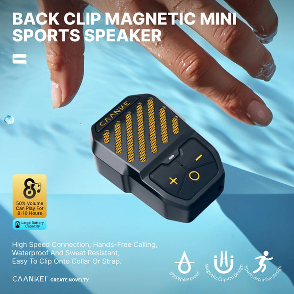 Clip-On IPX5 Bluetooth Speaker
