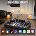 MaonoCaster E2 Gen2 Audio Interface Mixer with Dual XLR Input for Dual Podcast Live Streaming Gaming Audio Interfaces Sound Card